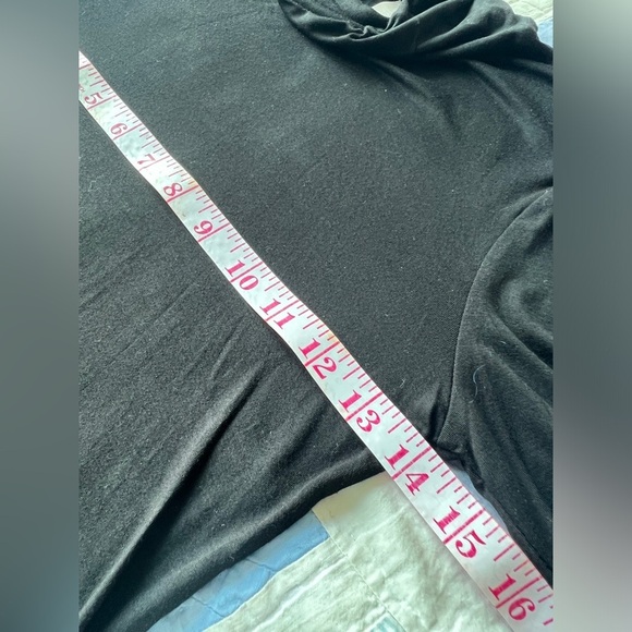 H&M Womens Black Minimalist Classic Mock Neck Quarter Sleeve Top XS - Picture 4 of 6